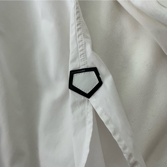 Balenciaga patent leather collar white blouse shirt 38 - Picture 5 of 14